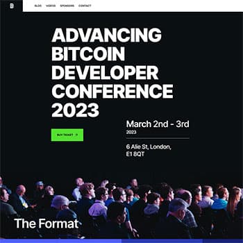 Advancing Bitcoin Landing Page project preview