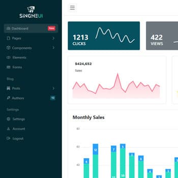 Bootstrap Admin Sidebar project preview