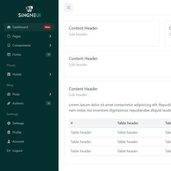 Vue Admin Sidebar project preview